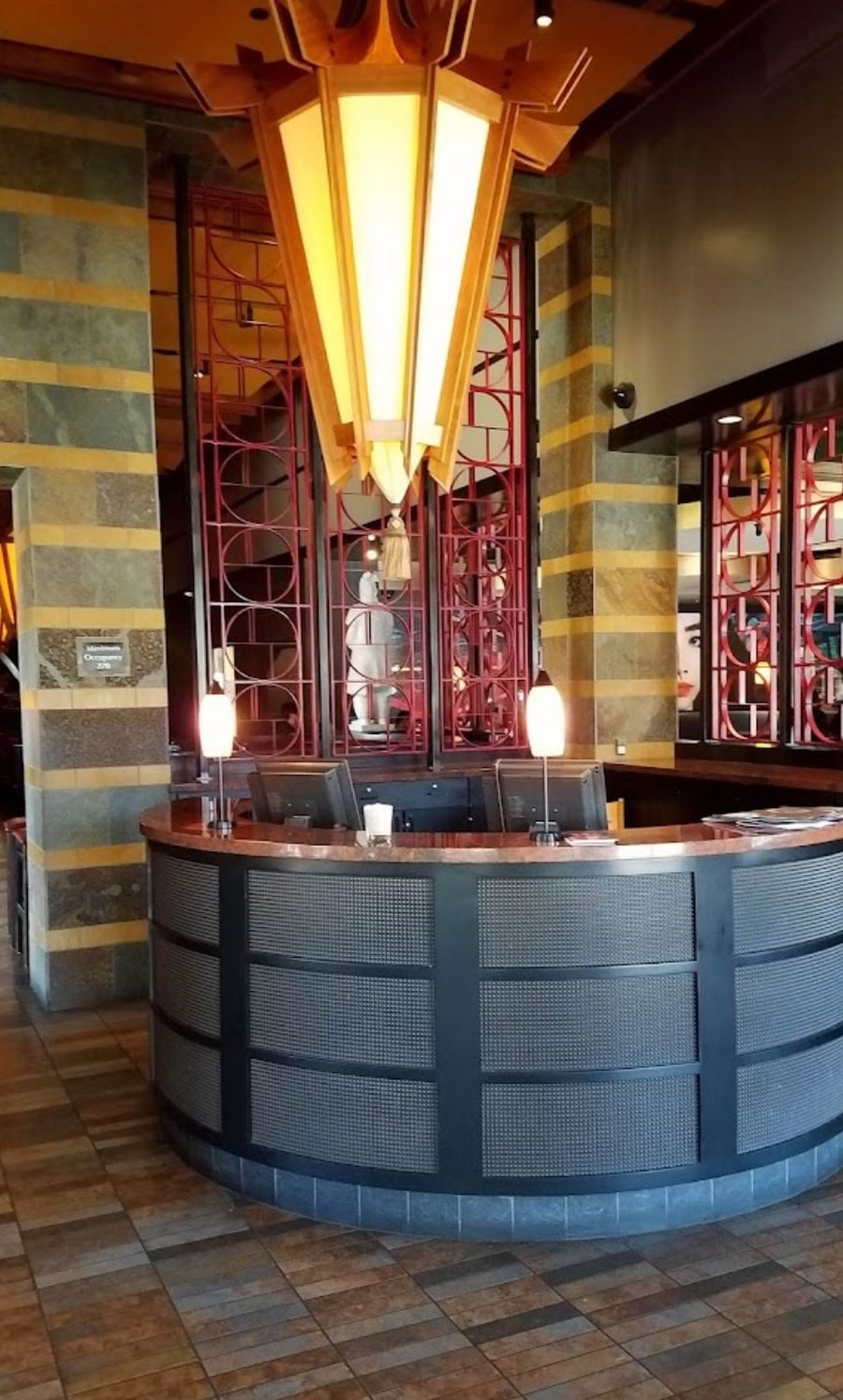 Restaurant entry and host stand
